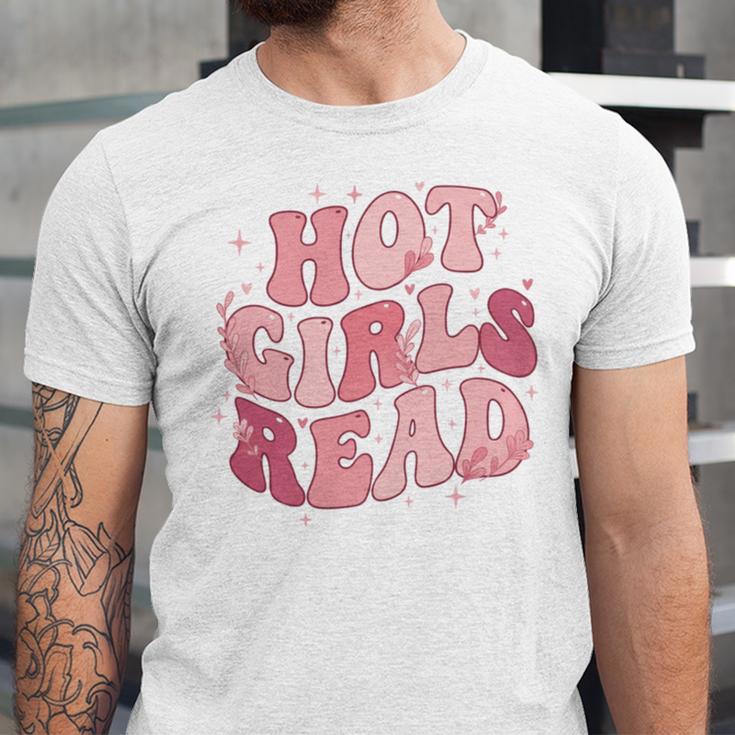 Hot Girls Read Cute Book Lover Reading Club Unisex Jersey T-Shirt