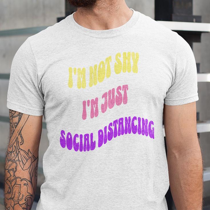 I'm Just Social Distancing Introvert Funny Unisex Jersey T-Shirt I'm Just Social Distancing Introvert Funny Unisex Jersey T-Shirt
