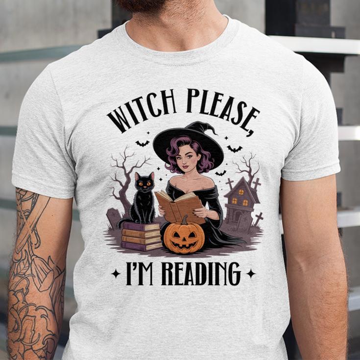 I'm Reading Halloween Witch Book Lover Unisex Jersey T-Shirt