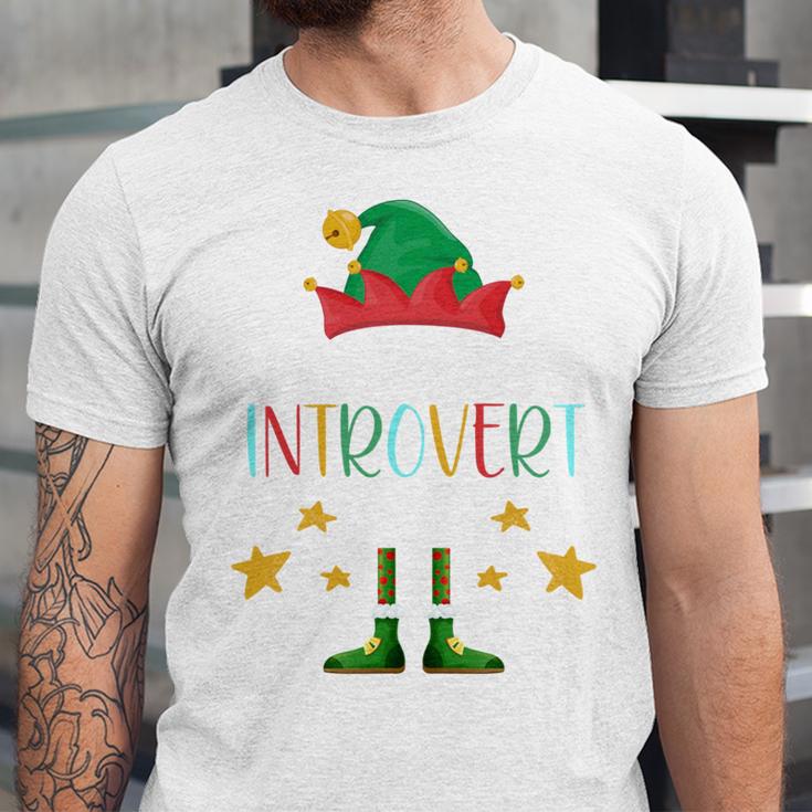 The Introvert Elf Christmas Family Matching Fun Xmas Top Unisex Jersey T-Shirt