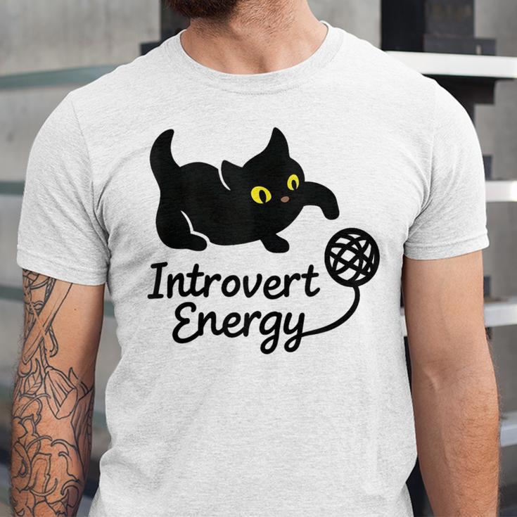Introvert Energy Cat Love Cat Meme Unisex Jersey T-Shirt Introvert Energy Cat Love Cat Meme Unisex Jersey T-Shirt