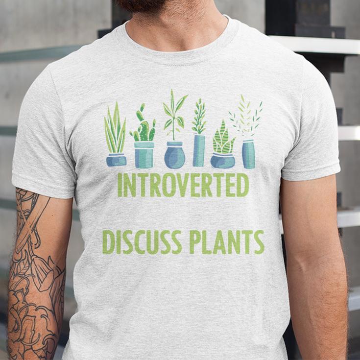 Introvert Farming Life Gardening For Geeky Plant Lover Unisex Jersey T-Shirt