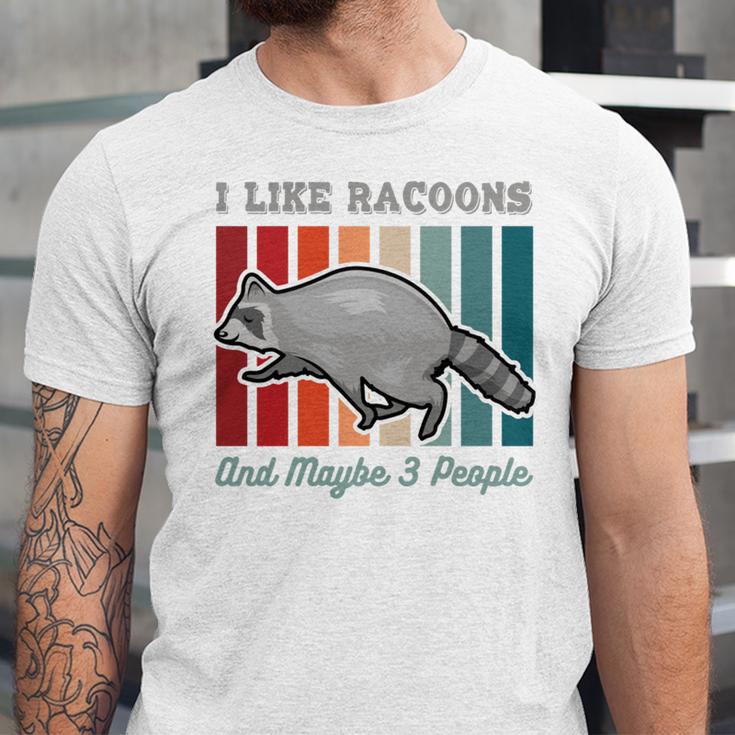 Introvert Raccoon Animal Lover Trash Panda Antisocial Retro Unisex Jersey T-Shirt