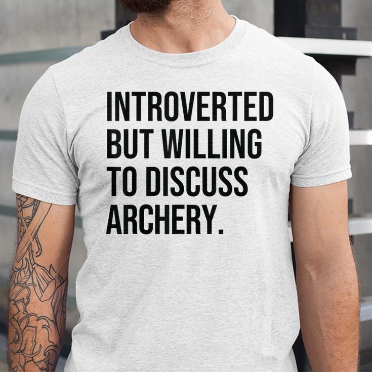 Introverted Archer Archery Introvert Unisex Jersey T-Shirt Introverted Archer Archery Introvert Unisex Jersey T-Shirt