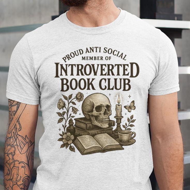 Introverted Book Club Member Anti Social Reader Unisex Jersey T-Shirt