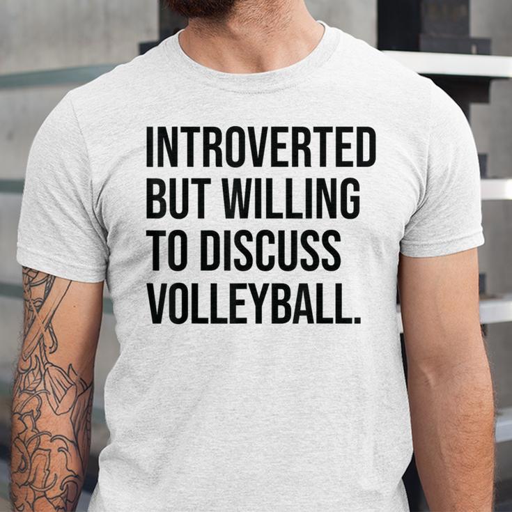 Introverted Volleyball Player Volleyball Introvert Unisex Jersey T-Shirt