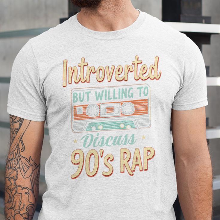 Introverted But Willing To Discuss 90s Rap Premium Tri-Blend Unisex Jersey T-Shirt Introverted But Willing To Discuss 90s Rap Premium Tri-Blend Unisex Jersey T-Shirt
