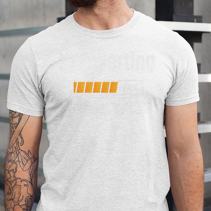 Introverting Please Wait Humor Sarcastic Geek Gamer Jokes Premium Unisex Jersey T-Shirt