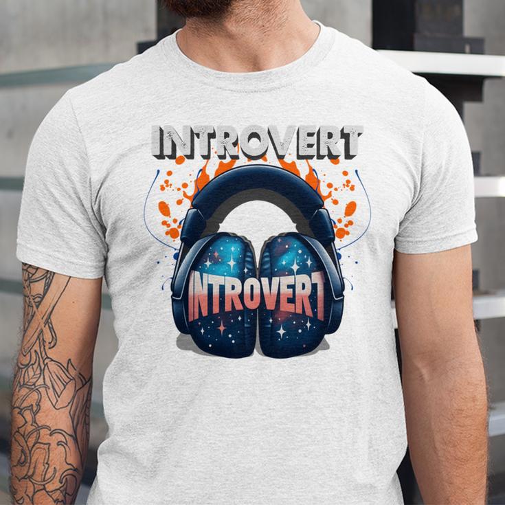 Introvert's Best Friend Noise-Canceling Headphones Unisex Jersey T-Shirt