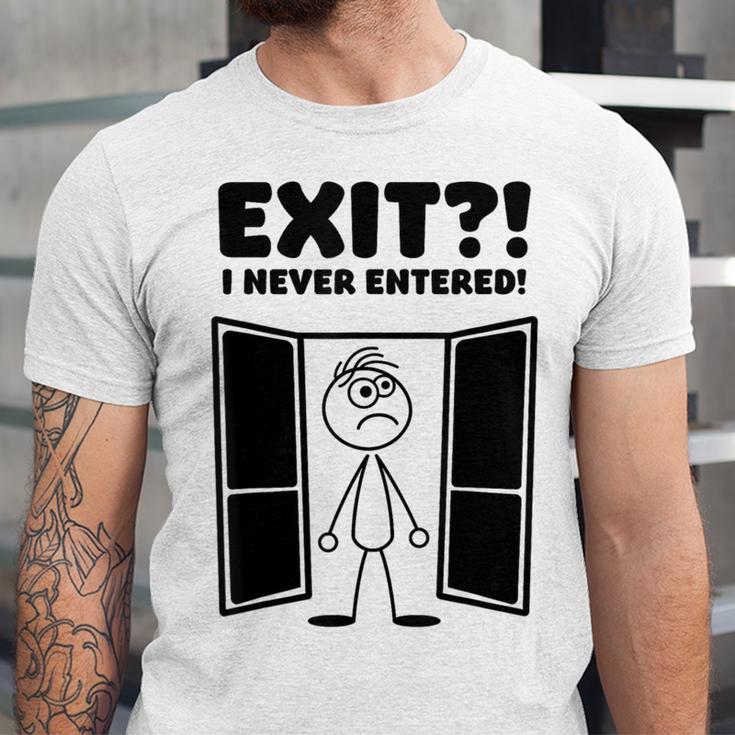 Irony Sarcasm Introvert Dry Humor Cartoon Comic Geek Nerd Unisex Jersey T-Shirt