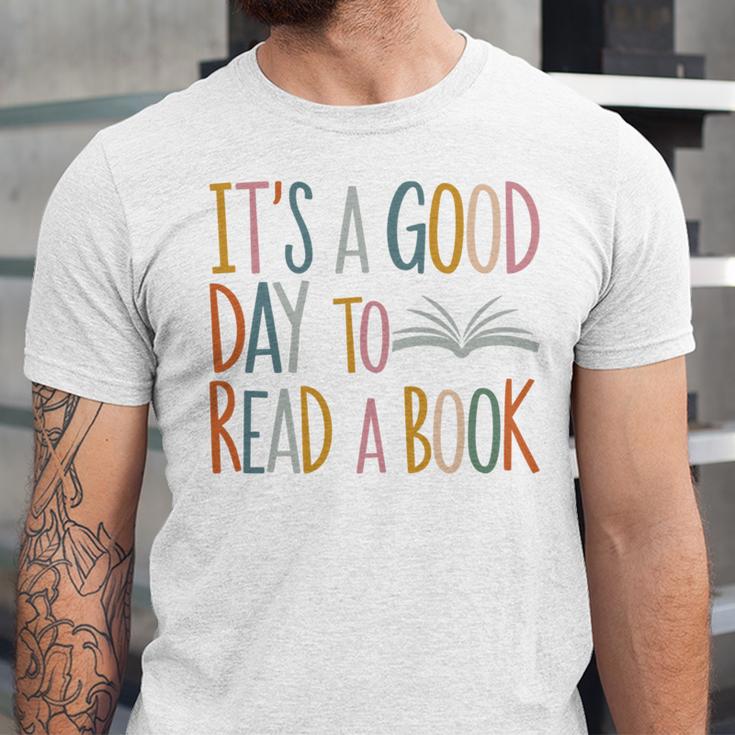 It’s a Good Day To Read a Book Lovers Library Reading Women Unisex Jersey T-Shirt It’s a Good Day To Read a Book Lovers Library Reading Women Unisex Jersey T-Shirt