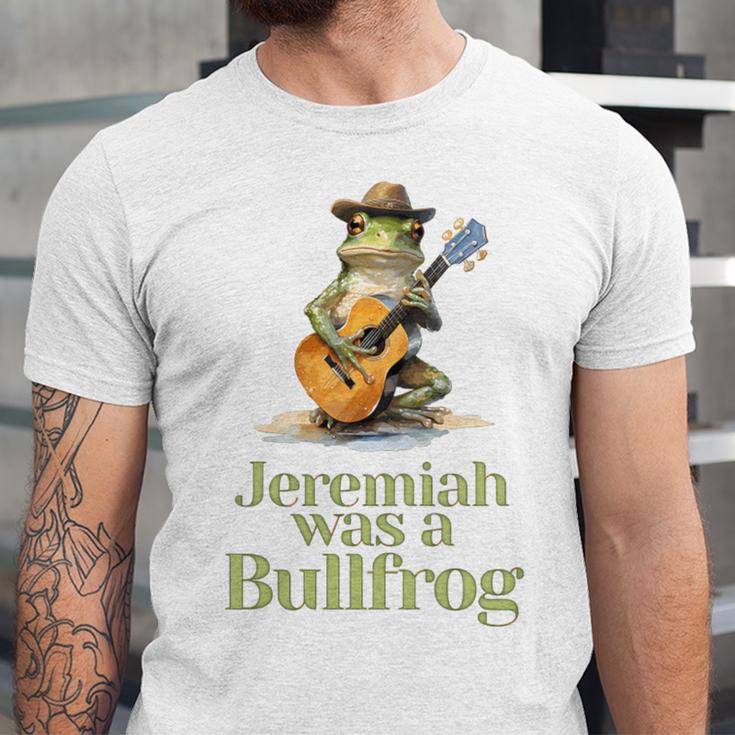 Jeremiah Was A Bullfrog A Classic Rock Nostalgia Trip Premium Tri-Blend Unisex Jersey T-Shirt Jeremiah Was A Bullfrog A Classic Rock Nostalgia Trip Premium Tri-Blend Unisex Jersey T-Shirt