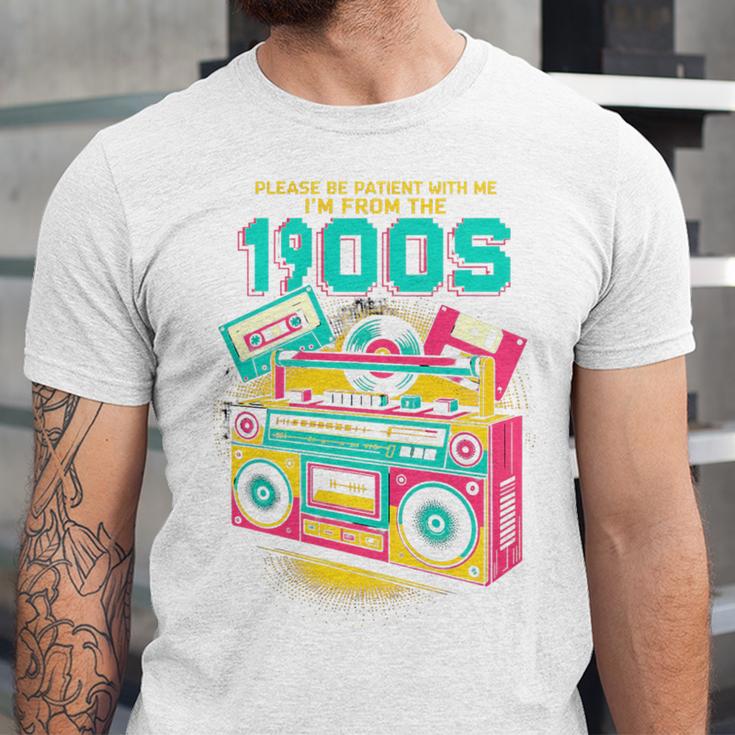 Joke 90s Please Be Patient With Me I'm From The 1900s Premium Tri-Blend Unisex Jersey T-Shirt