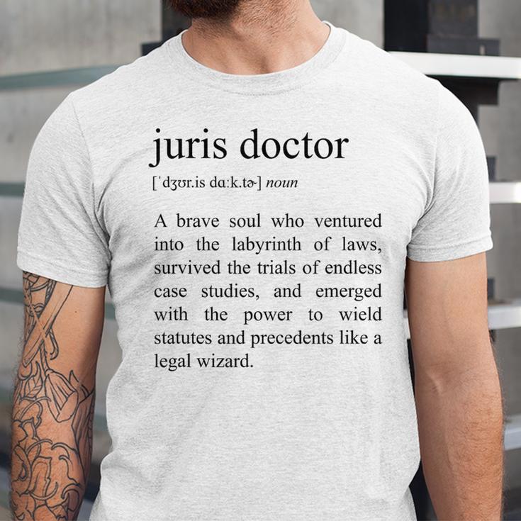 Juris Doctor Definition Law School Graduation Unisex Jersey T-Shirt