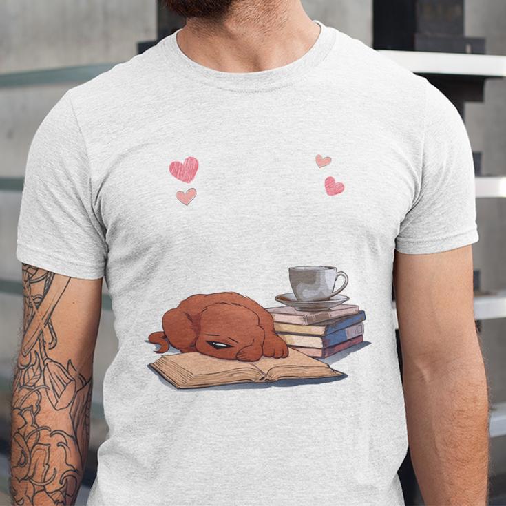Just a Girl Who Loves Dogs Books Coffee T-Shirt Unisex Jersey T-Shirt