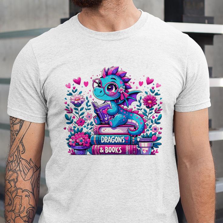 Just A Girl Who Loves Dragons And Books Cute Dragon Reading Premium Tri-Blend Unisex Jersey T-Shirt Just A Girl Who Loves Dragons And Books Cute Dragon Reading Premium Tri-Blend Unisex Jersey T-Shirt