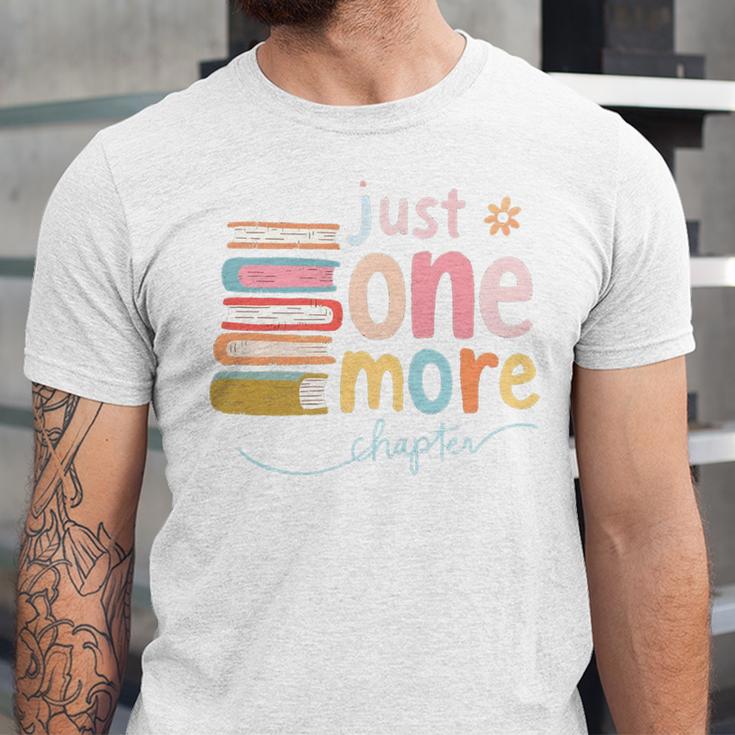 Just One More Chapter Artistic Pastel Book Lover Vibe Unisex Jersey T-Shirt
