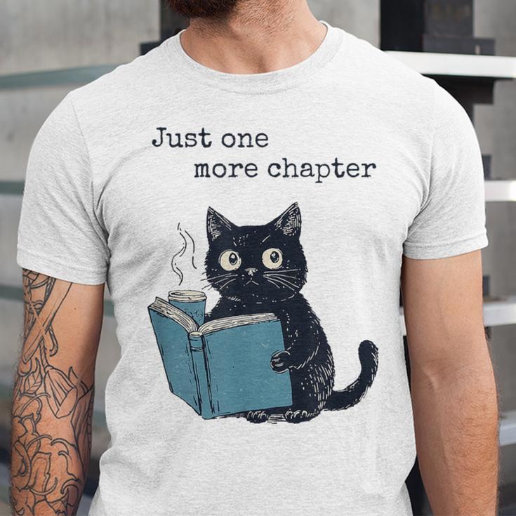 Just One More Chapter Bookworm Cat Book Lover Unisex Jersey T-Shirt Just One More Chapter Bookworm Cat Book Lover Unisex Jersey T-Shirt