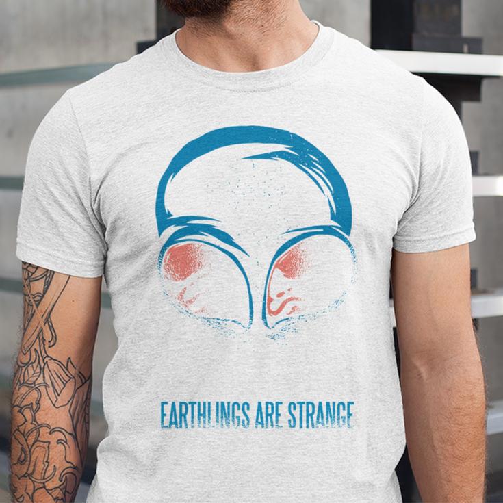 Keep Calm Earthlings Are Strange Alien Introvert Unisex Jersey T-Shirt