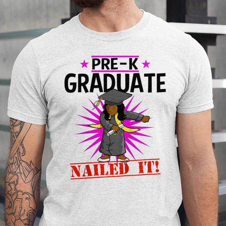 Kids Pre K Graduation Flossing Girl Nailed It Graduate Girls Unisex Jersey T-Shirt