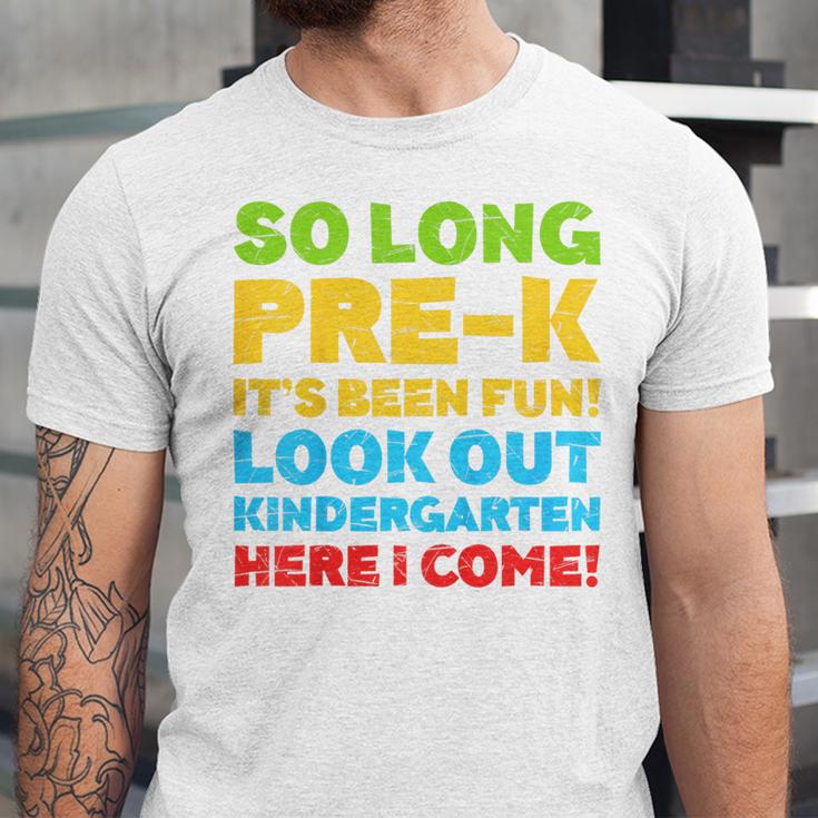 Kids So Long PRE-K It's Been Fun Shirt Boy Girl Graduation Unisex Jersey T-Shirt