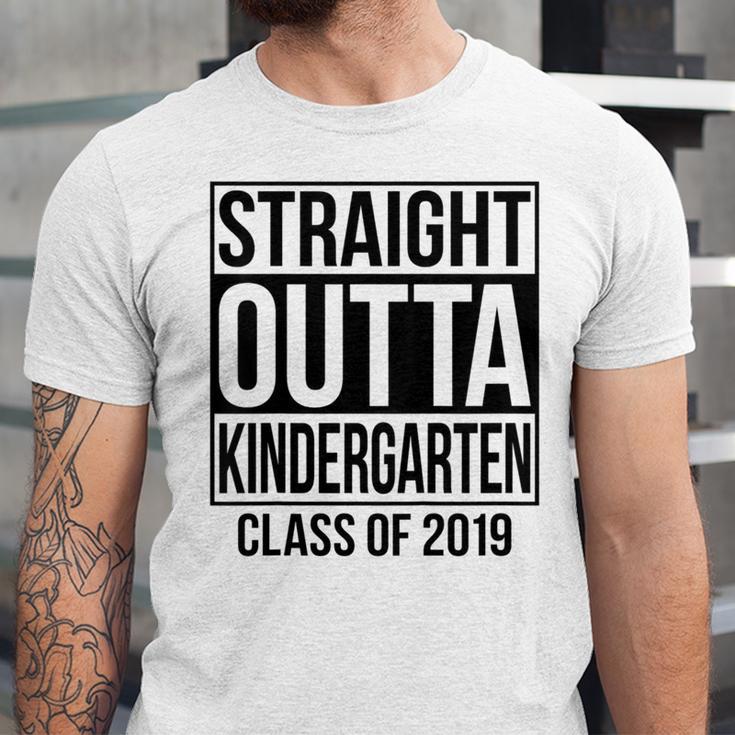 Kids Straight Outta Kindergarten Class Of 2019 Graduation Unisex Jersey T-Shirt