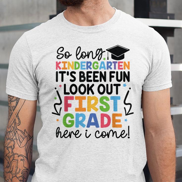 Kindergarten Graduation Graduate 1st Grade Here I Come Kids Unisex Jersey T-Shirt