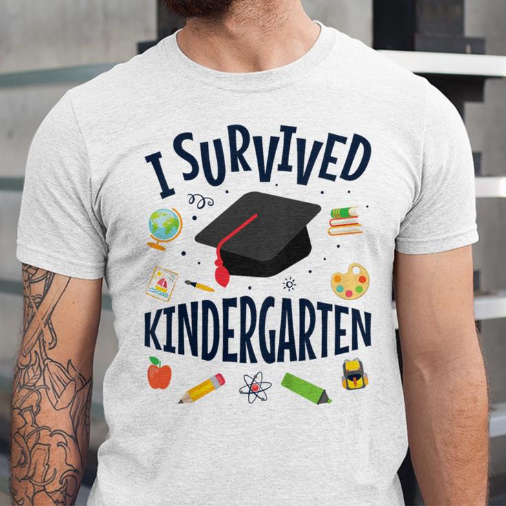 Kindergarten Graduation Shirt I Survived Kindergarten Unisex Jersey T-Shirt