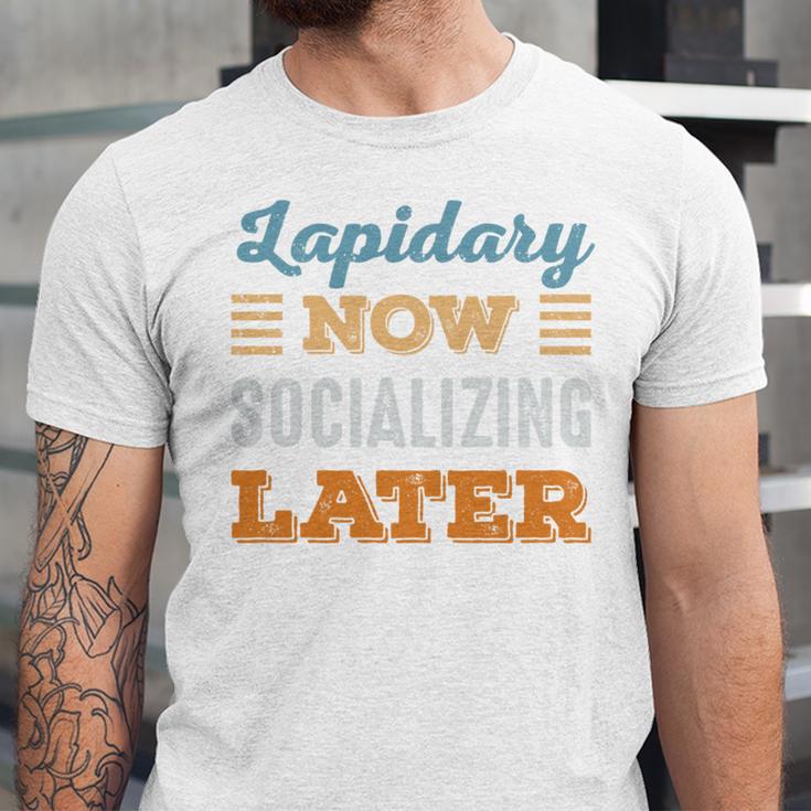 Lapidary Now Minimal Socializing Introvert Vintage Unisex Jersey T-Shirt Lapidary Now Minimal Socializing Introvert Vintage Unisex Jersey T-Shirt