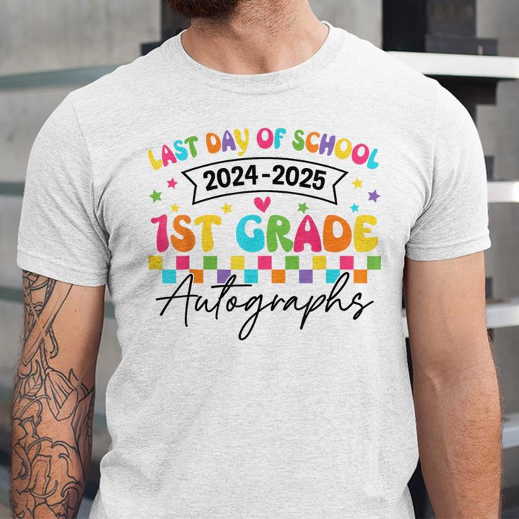 Last Day Of School Autograph 1st Grade Graduation Boys Girls Unisex Jersey T-Shirt