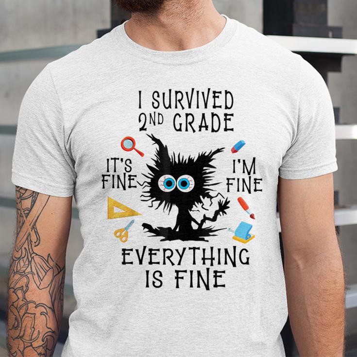Last Day Of School Student Graduation I Survived 2nd Grade Unisex Jersey T-Shirt