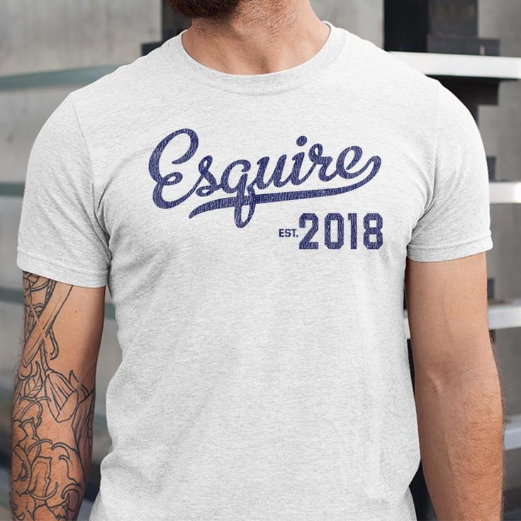 Lawyers Graduation Esquire Est 2018 Graduate Shirt Unisex Jersey T-Shirt