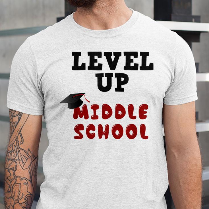 Level Up Middle School 5th Grade Graduation Unisex Jersey T-Shirt