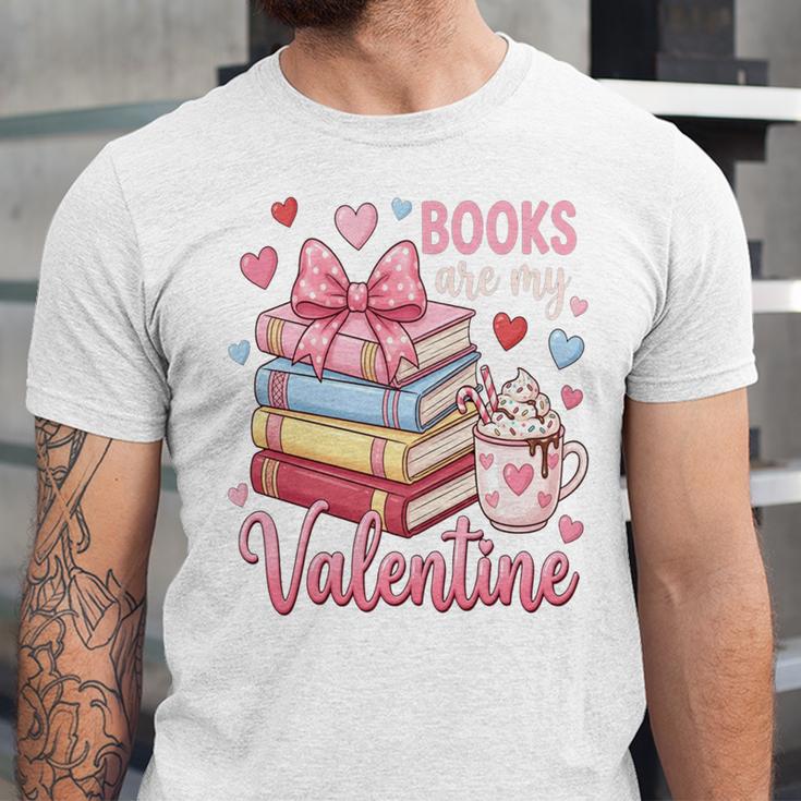 Librarian Books Are My Valentine Teacher Valentines Teach Unisex Jersey T-Shirt Librarian Books Are My Valentine Teacher Valentines Teach Unisex Jersey T-Shirt