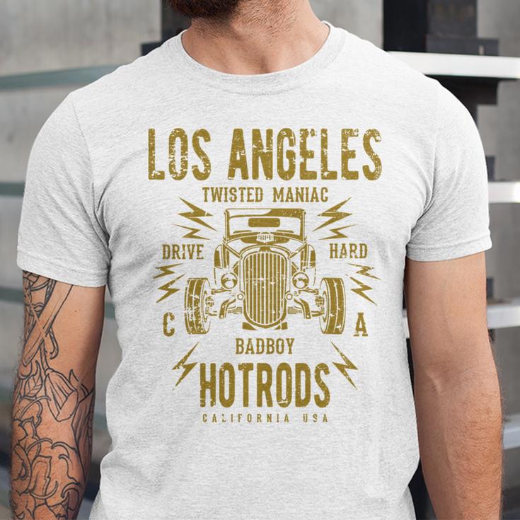 Los Angeles Hotrods Automotive Nostalgia Distressed Unisex Jersey T-Shirt
