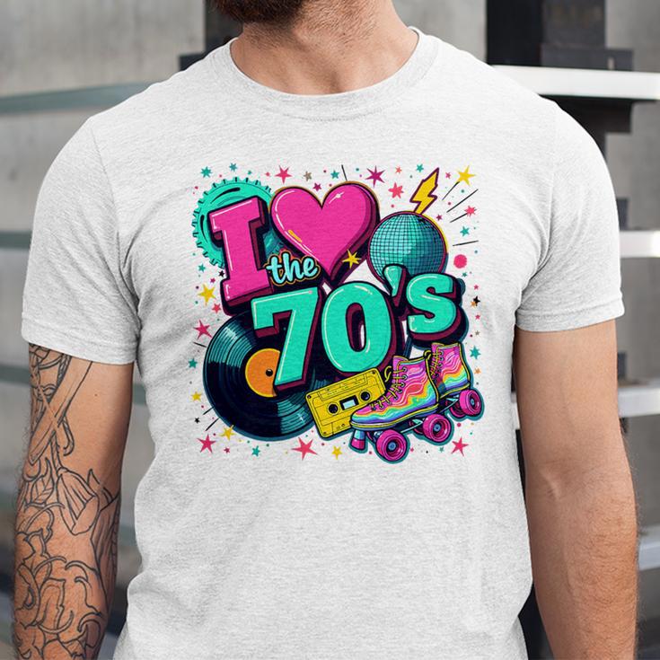 I Love The 70s Retro Cassette Roller Vinyl Disco Nostalgia Premium Tri-Blend Unisex Jersey T-Shirt I Love The 70s Retro Cassette Roller Vinyl Disco Nostalgia Premium Tri-Blend Unisex Jersey T-Shirt