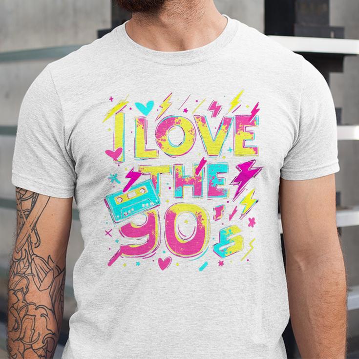 I Love The 90'S 90s Retro Nostalgia Premium Tri-Blend Unisex Jersey T-Shirt I Love The 90'S 90s Retro Nostalgia Premium Tri-Blend Unisex Jersey T-Shirt