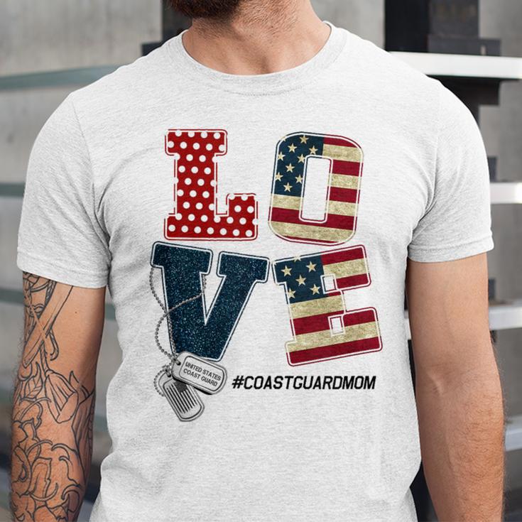 Love Coast Guard Mom Proud Coast Guard Graduation Mom Unisex Jersey T-Shirt