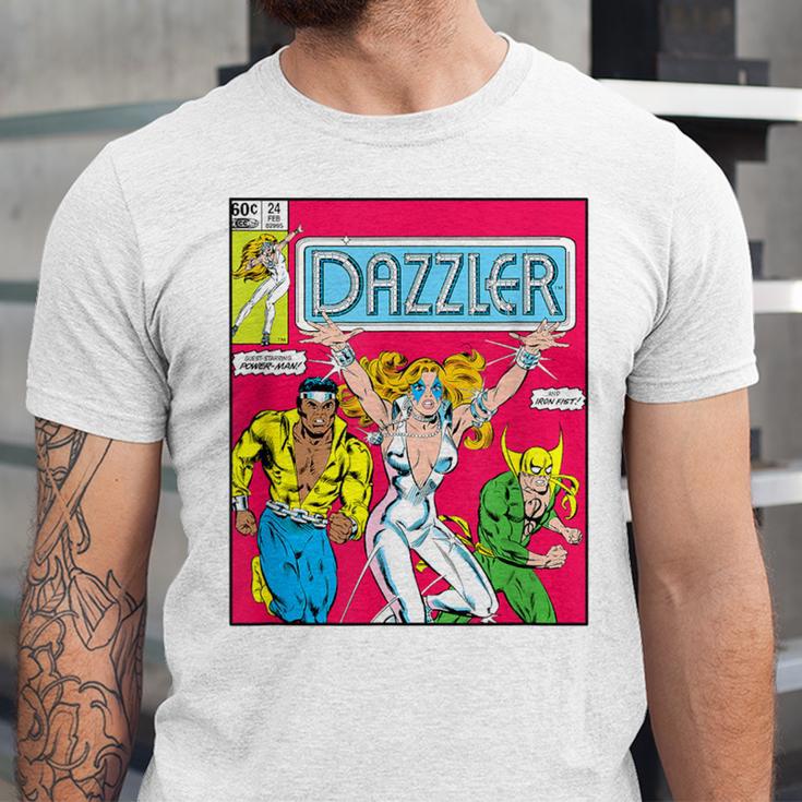 Marvel Universe Classic Dazzler Vintage Comic Book Cover Unisex Jersey T-Shirt Marvel Universe Classic Dazzler Vintage Comic Book Cover Unisex Jersey T-Shirt