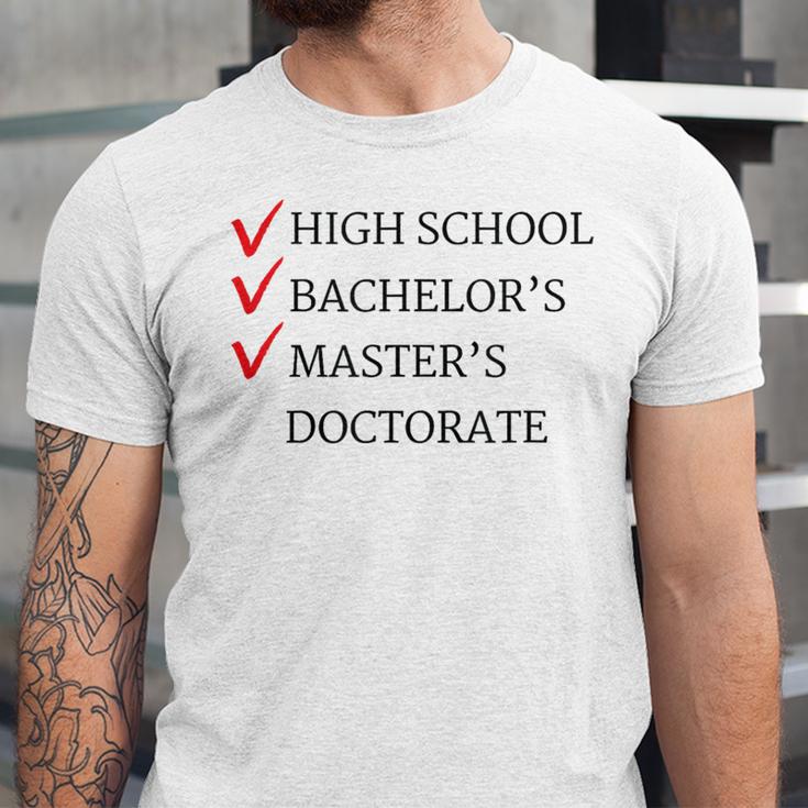 Master's Degree Graduation Graduate Unisex Jersey T-Shirt