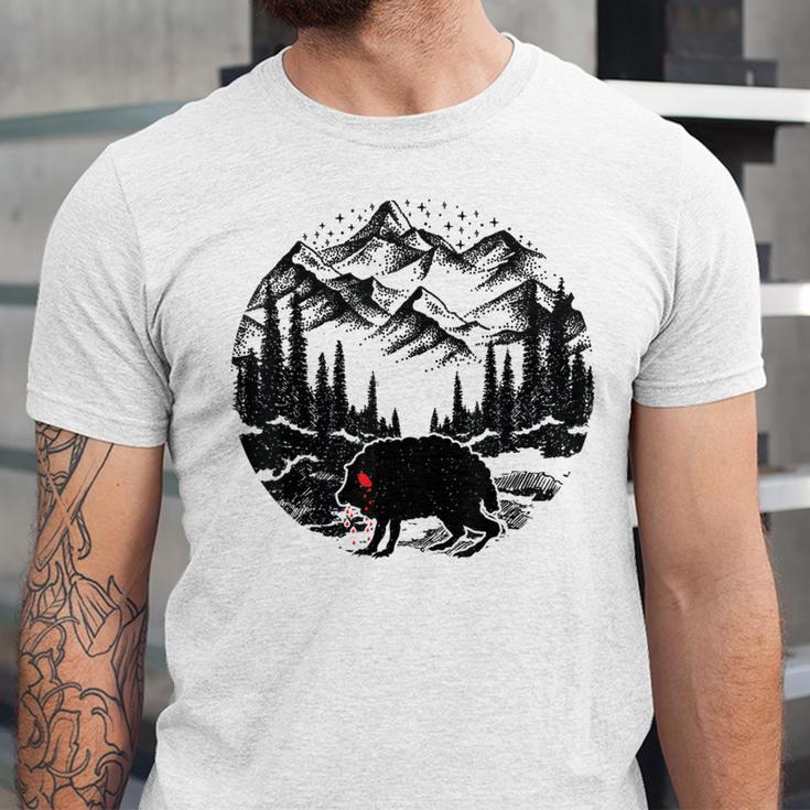 Monster Squonk In Forest Folklore Cryptid Introvert Unisex Jersey T-Shirt