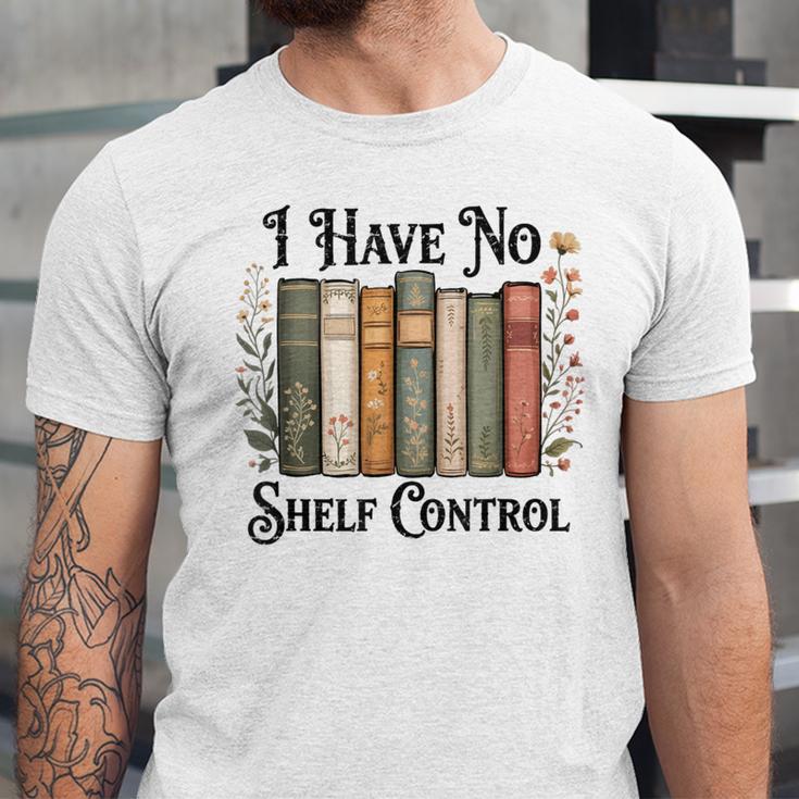 I Have No Shelf Control Flower Book Bookish Unisex Jersey T-Shirt