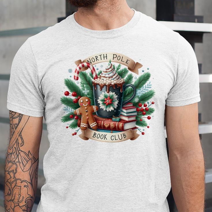 North Pole Book Club Books Reading Mug Gingerbread Unisex Jersey T-Shirt