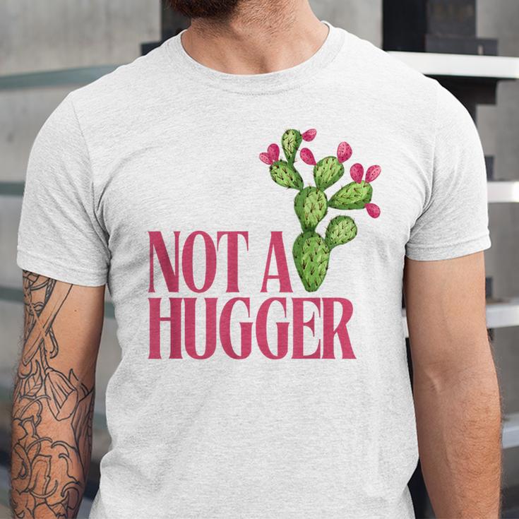 Not a Hugger Sarcastic Introvert Cactus Theme Women Unisex Jersey T-Shirt Not a Hugger Sarcastic Introvert Cactus Theme Women Unisex Jersey T-Shirt