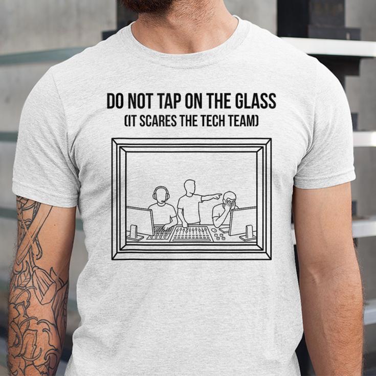 Do Not Tap On The Glass Sound Booth Introvert Unisex Jersey T-Shirt Do Not Tap On The Glass Sound Booth Introvert Unisex Jersey T-Shirt