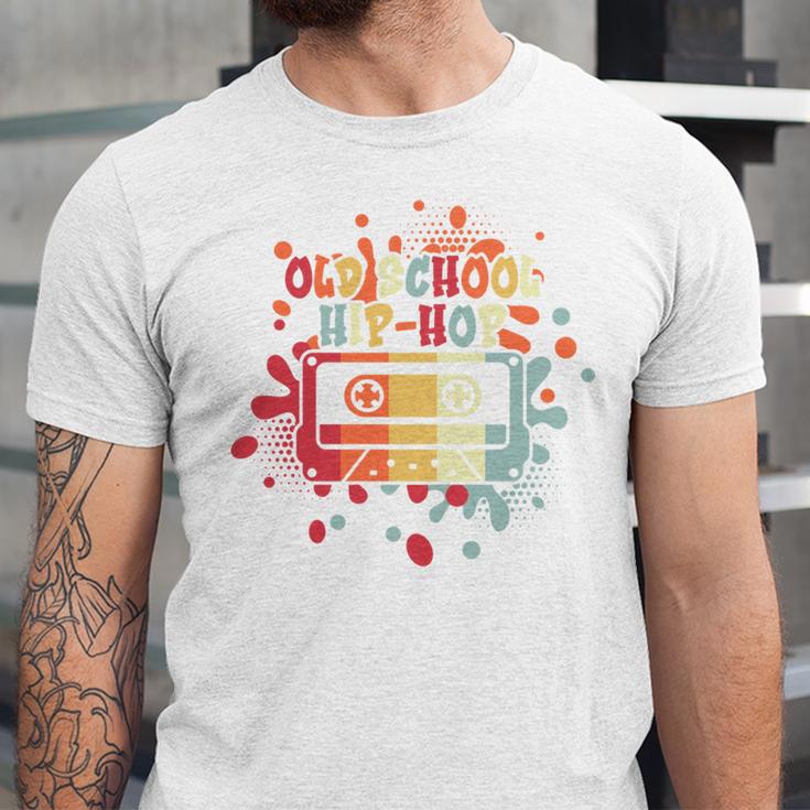 Old-School Hip Hop 80's 90's Style Music Cassette Nostalgia Unisex Jersey T-Shirt