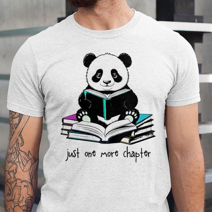 Panda Reading Chapter Books Unisex Jersey T-Shirt