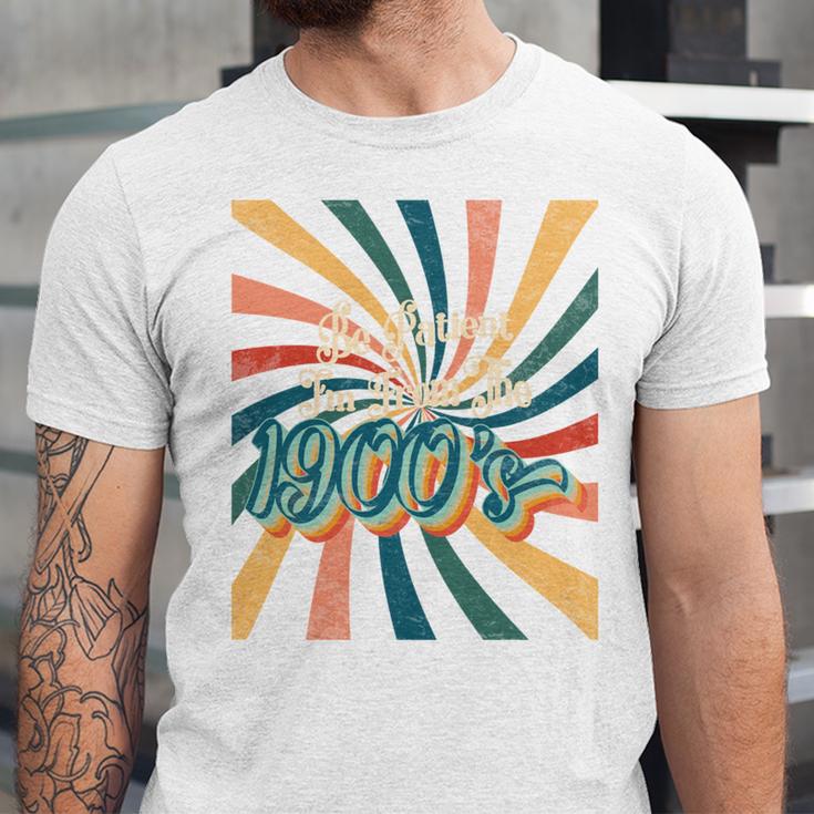 BE PATIENT I'M FROM THE 1900s RETRO SUNSET 90s 80s 70s Unisex Jersey T-Shirt BE PATIENT I'M FROM THE 1900s RETRO SUNSET 90s 80s 70s Unisex Jersey T-Shirt