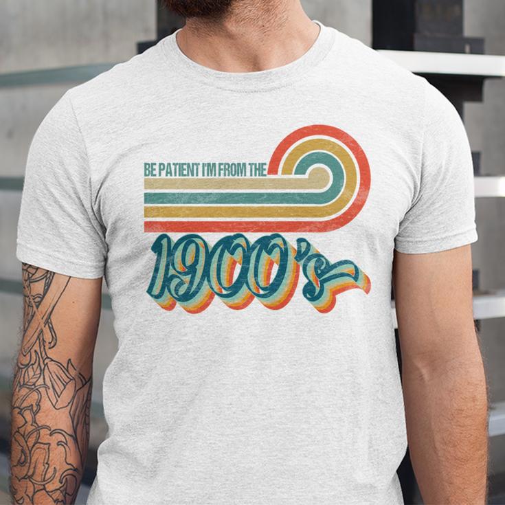 BE PATIENT I'M FROM THE 1900s RETRO SUNSET VINTAGE 90s Unisex Jersey T-Shirt