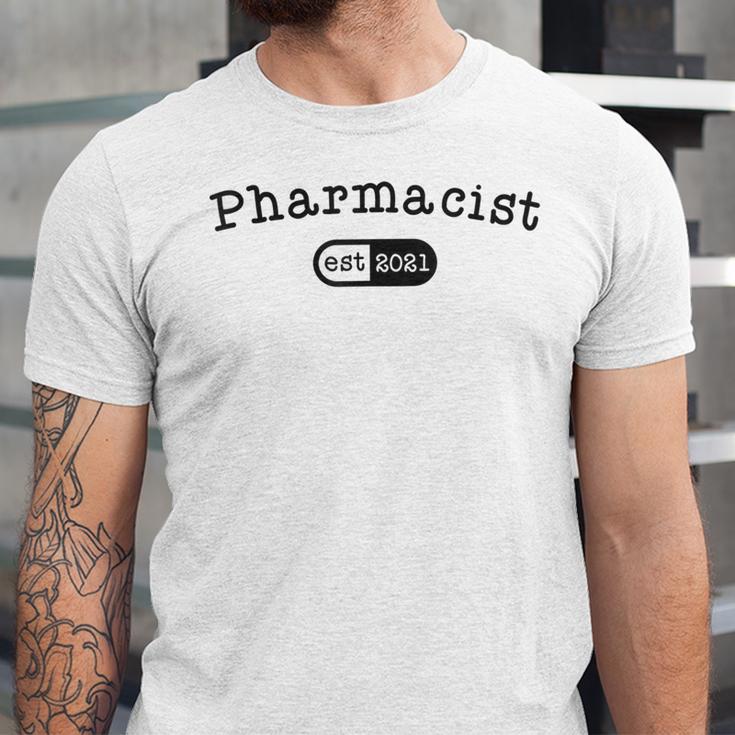 Pharmacy Student TShirt Pharmacist Graduation Est 2021 Unisex Jersey T-Shirt